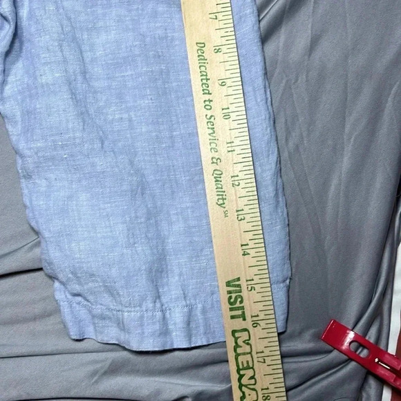 TAHARI Linen Short Sleeve Tunic Top‎ Coastal Beach Swim Cover Lagenlook Summer - Picture 11 of 11